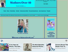 Tablet Screenshot of mothersover40.com